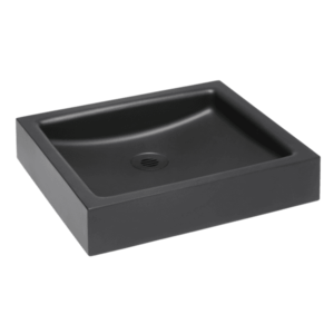 Sanela - Nerezové umývadlo na dosku, povrch čierny matný vyobraziť
