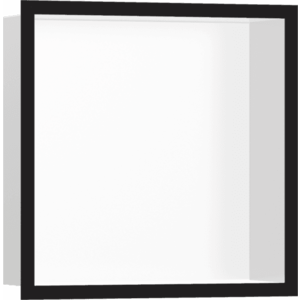 Hansgrohe XtraStoris Individual - Výklenok do steny matný biely s dizajnovým rámom 300x300x100mm, čierna matná 56099670 vyobraziť