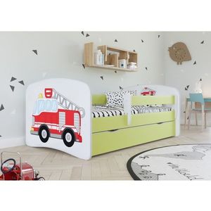 Detská posteľ Babydreams hasičské auto zelená vyobraziť
