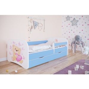 Detská posteľ Babydreams medvedík s motýlikmi modrá vyobraziť