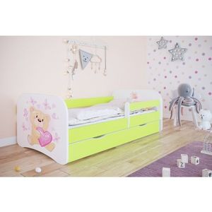 Detská posteľ Babydreams medvedík s motýlikmi zelená vyobraziť