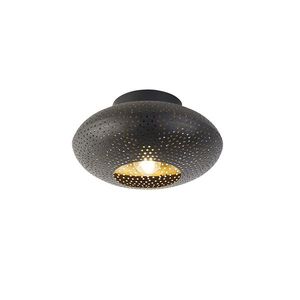 Orientálna stropná lampa čierna so zlatou 25 cm - Radiance vyobraziť