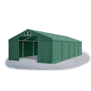 Skladový stan 5x10x2, 5m strecha PVC 560g/m2 boky PVC 500g/m2 konštrukcie ZIMA PLUS Zelená Zelená Zelená vyobraziť