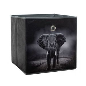 Úložný box Alfa, motív slon v divočine% vyobraziť
