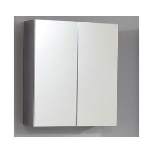 Kúpeľňová skrinka so zrkadlom Skin, dymovo sivá% vyobraziť