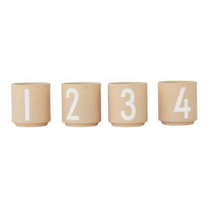 Súprava 4 hrnčekov z imitácie porcelánu Design Letters, 0, 5 l vyobraziť