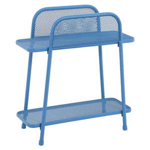Modrý kovový odkladací stolík na balkón Garden Pleasure MWH, výška 70 cm vyobraziť