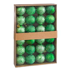 Súprava 24 vianočných ozdôb v zelenej farbe Unimasa Aguas, ø 4 cm vyobraziť