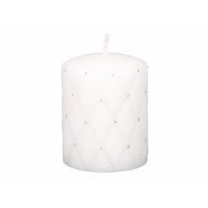 Dekoratívna sviečka Florencia biela, 10 cm vyobraziť