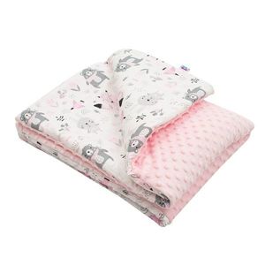New Baby Detská deka z Minky Medvedíci ružová , 80 x 102 cm vyobraziť