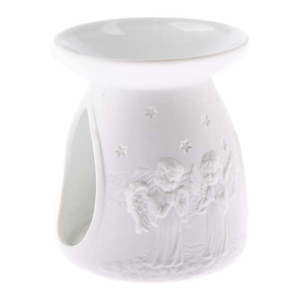 Biela porcelánová aromalampa Dakls, výška 12, 2 cm vyobraziť