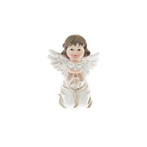 Biela soška anjela s knihou Dakls, výška 10, 5 cm vyobraziť