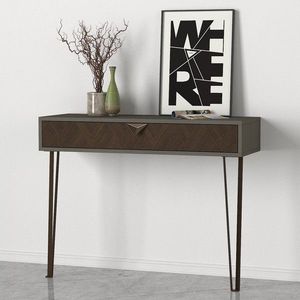 Konzolový stolek Linea 90 cm hnědý/šedý vyobraziť