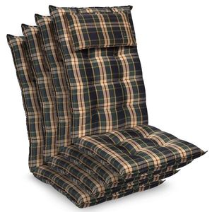 Blumfeldt Sylt, čalúnená podložka, podložka na stoličku, podložka na vyššie polohovacie kreslo, vankúš, polyester, 50 × 120 × 9 cm, 4 x podložka vyobraziť