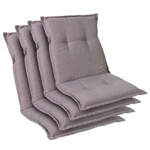 Blumfeldt Prato, čalúnená podložka, podložka na stoličku, podložka na nižšie polohovacie kreslo, na záhradnú stoličku, polyester, 50 × 100 × 8 cm, 4 x čalúnenie vyobraziť