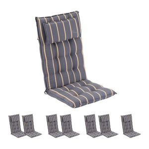 Blumfeldt Sylt, čalúnená podložka, podložka na stoličku, podložka na vyššie polohovacie kreslo, vankúš, polyester, 50 × 120 × 9 cm, 8 × podložka vyobraziť