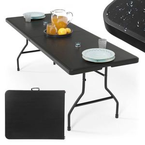 Jago skladací stôl pre 8 osôb - čierny, 183 cm vyobraziť