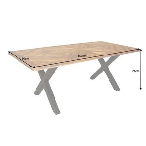 Jedálenský stôl ARKAS X Dekorhome 160x90x76 cm vyobraziť