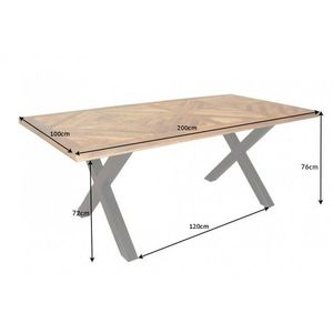 Jedálenský stôl ARKAS X Dekorhome 200x100x78 cm vyobraziť