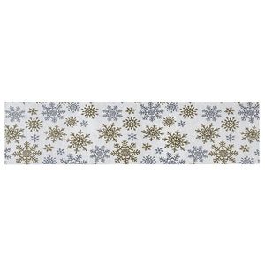 Dakls Behúň Snowflakes biela, 33 x 140 cm vyobraziť