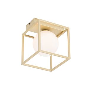Dizajnová stropná lampa zlatá s bielou - Aniek vyobraziť