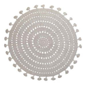 Sivý ručne vyrobený koberec z bavlny Nattiot Nila, ø 120 cm vyobraziť