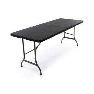 Garthen 37108 Skladací záhradný stôl - čierny 180 x 75 cm vyobraziť