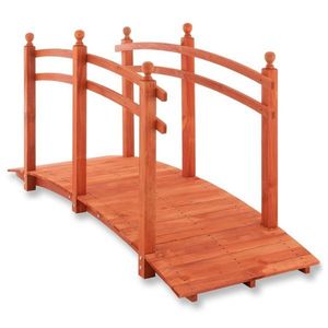 Záhradný drevený mostík so zábradlím - 235 x 75 x 109 cm vyobraziť