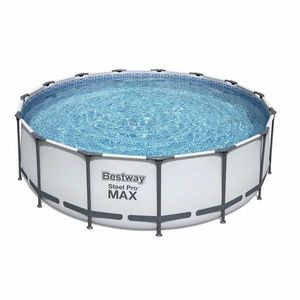 Bestway Okrúhly nadzemný bazén Steel Pro MAX s kartušovou filtráciou, schodíkmi a plachtou vyobraziť