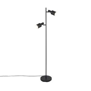 Moderná stojaca lampa čierna 2-svetlá - Stijn vyobraziť
