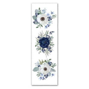 Modro-biely behúň na stôl 140x45 cm - Minimalist Cushion Covers vyobraziť