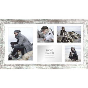 Sivo-biely rámček na 5 fotografií Styler Narvik, 51 × 27 cm vyobraziť