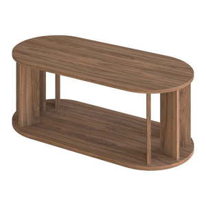 Konferenčný stolík s doskou v dekore orechového dreva 110x50 cm Nora - TemaHome vyobraziť