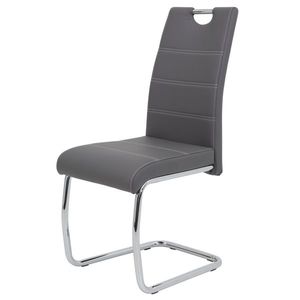 Sconto Jedálenská stolička FLORA S sivá, syntetická koža vyobraziť