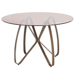 Sconto Jedálenský stôl SANTIAGO hnedá/zlatá vyobraziť