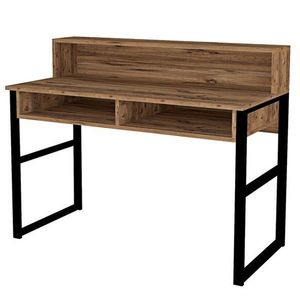 Sconto Písací stôl KEMO čierna/orech vyobraziť