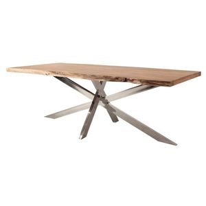 Sconto Jedálenský stôl GURU STONE akácia/nehrdzavejúca oceľ, 180x90 cm vyobraziť