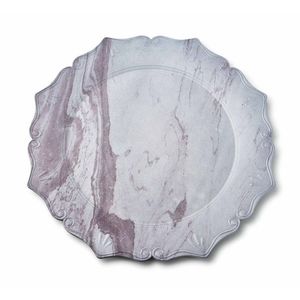 Dekoratívny tanier Blanche IX 33 cm ružový mramor vyobraziť