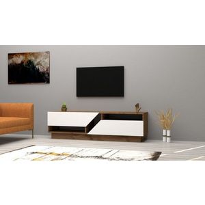 TV stolík Koza 160 cm orech/biela vyobraziť