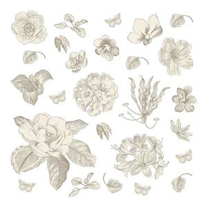 Samolepiaca dekorácia Pastelové kvety, 30 x 30 cm vyobraziť