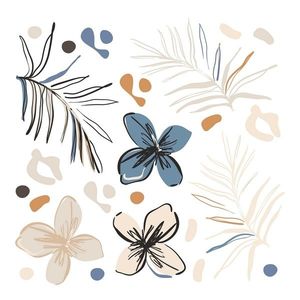 Samolepiaca dekorácia Vector graphic florals, 30 x 30 cm vyobraziť