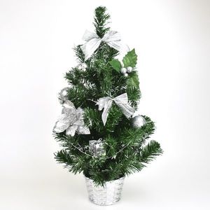 Vianočný stromček zdobený, 50 cm, strieborná vyobraziť