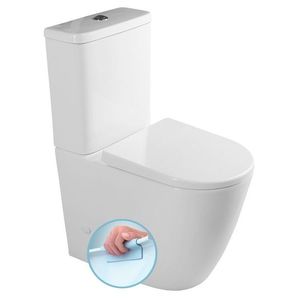 SAPHO - TURKU RIMLESS WC kombi zvýšená, sp./zad.odpad, biela PC104WR vyobraziť