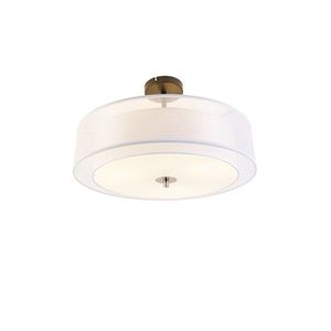 Moderné stropné svietidlo biele 50 cm 3-svetlo - Drum Duo vyobraziť