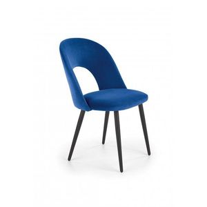 Jedálenská stolička K384 zamat / čierna Halmar Modrá vyobraziť