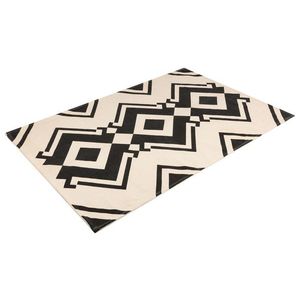 LIVARNO home Bavlnený koberec, 140 x 200 cm (čierna/krémová) vyobraziť