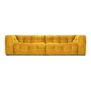 Žltá zamatová pohovka Windsor & Co Sofas Vesta, 280 cm vyobraziť