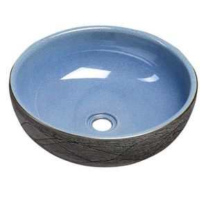 SAPHO - PRIORI keramické umývadlo na dosku Ø 41 cm, modrá/sivá PI020 vyobraziť