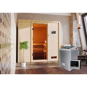 Interiérová fínska sauna s kamny 9, 0 kW Dekorhome vyobraziť
