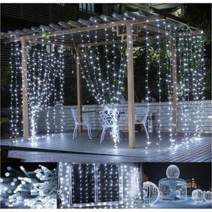 VOLTRONIC® 59571 Vianočné osvetlenie - svetelný záves - 3x3 m studená biela 300 LED vyobraziť